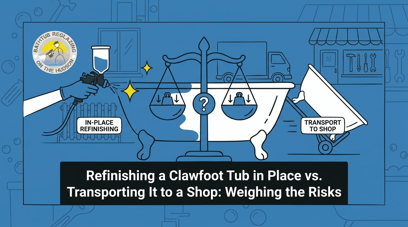 Refinishing a Clawfoot Tub in Place vs. Transporting It to a Shop