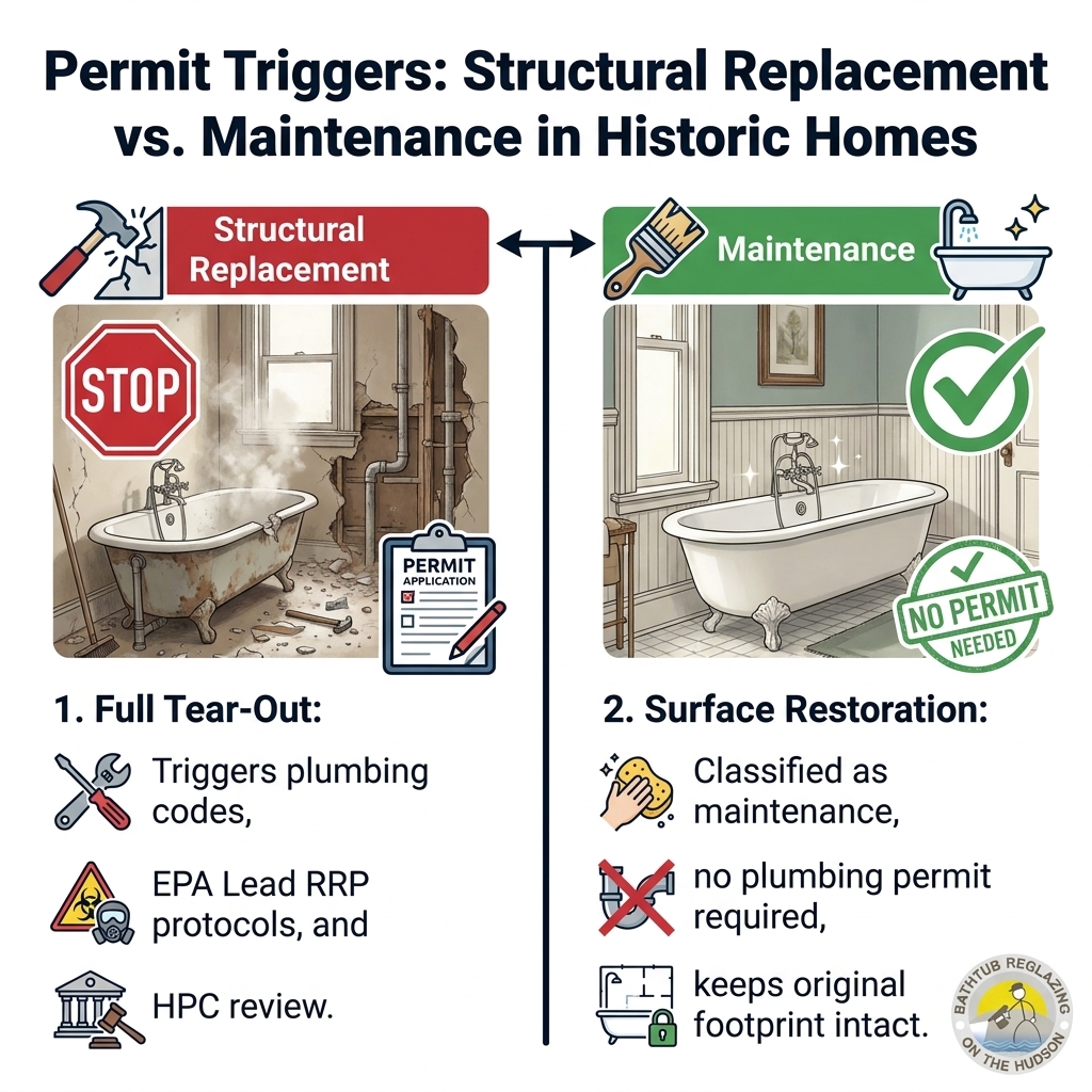 Permit Triggers: Structural Replacement vs. Maintenance in Historic Homes