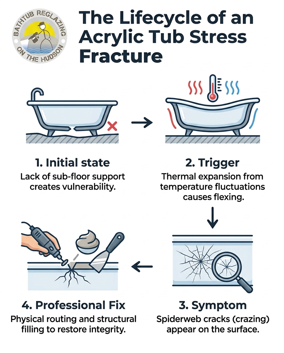 The Lifecycle of an Acrylic Tub Stress Fracture