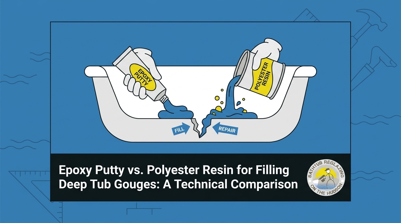 Epoxy Putty vs. Polyester Resin for Filling Deep Tub Gouges