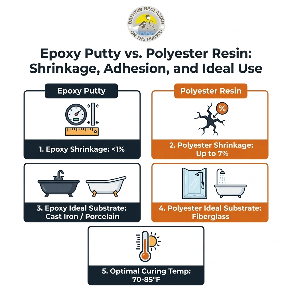 Epoxy Putty vs. Polyester Resin: Shrinkage, Adhesion, and Ideal Use