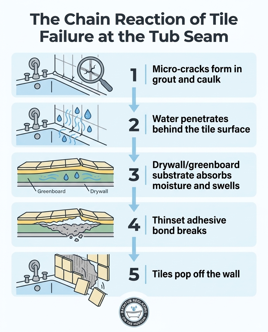 The Chain Reaction of Tile Failure at the Tub Seam