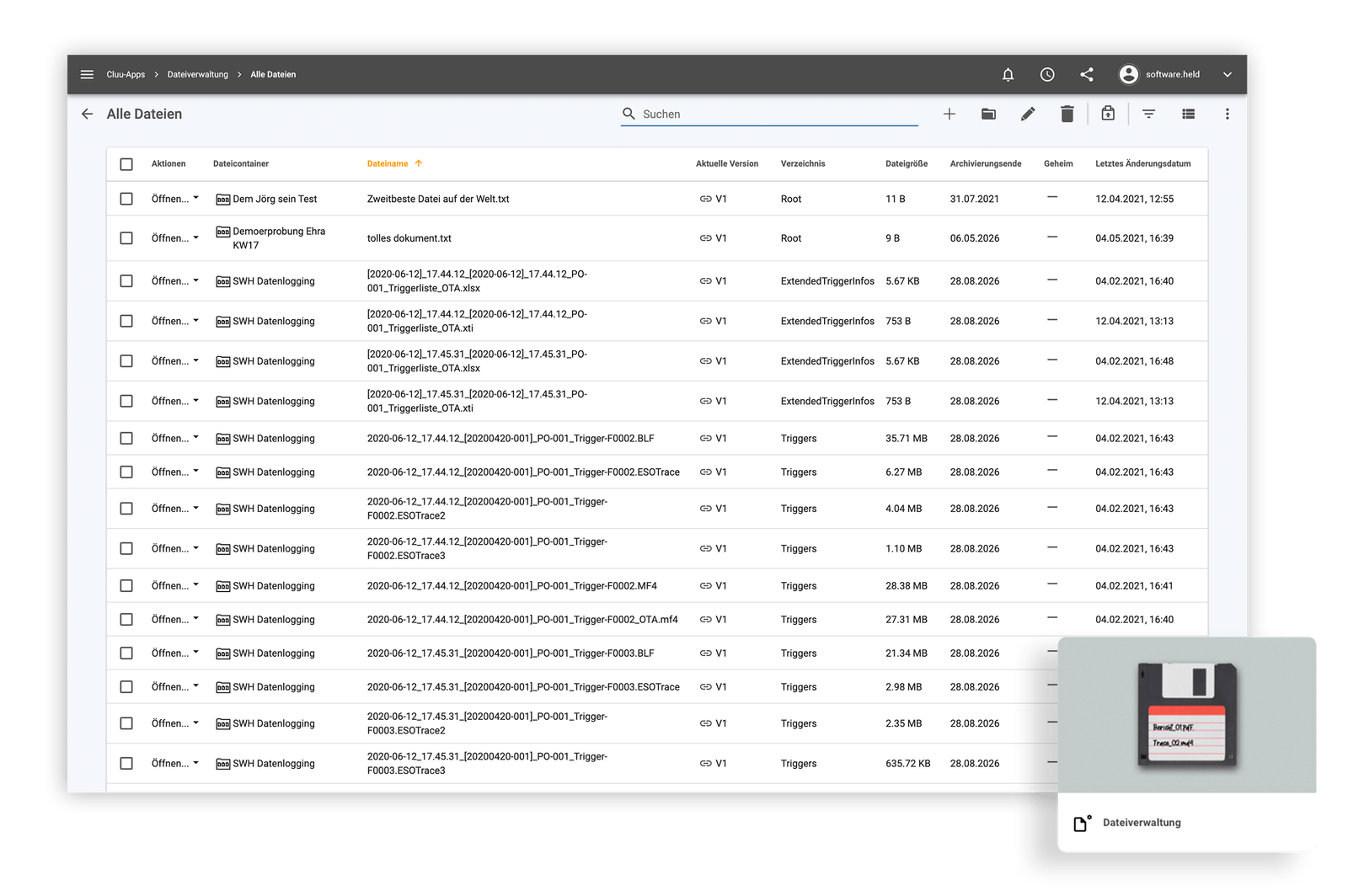File Management (Measurement Data Management)