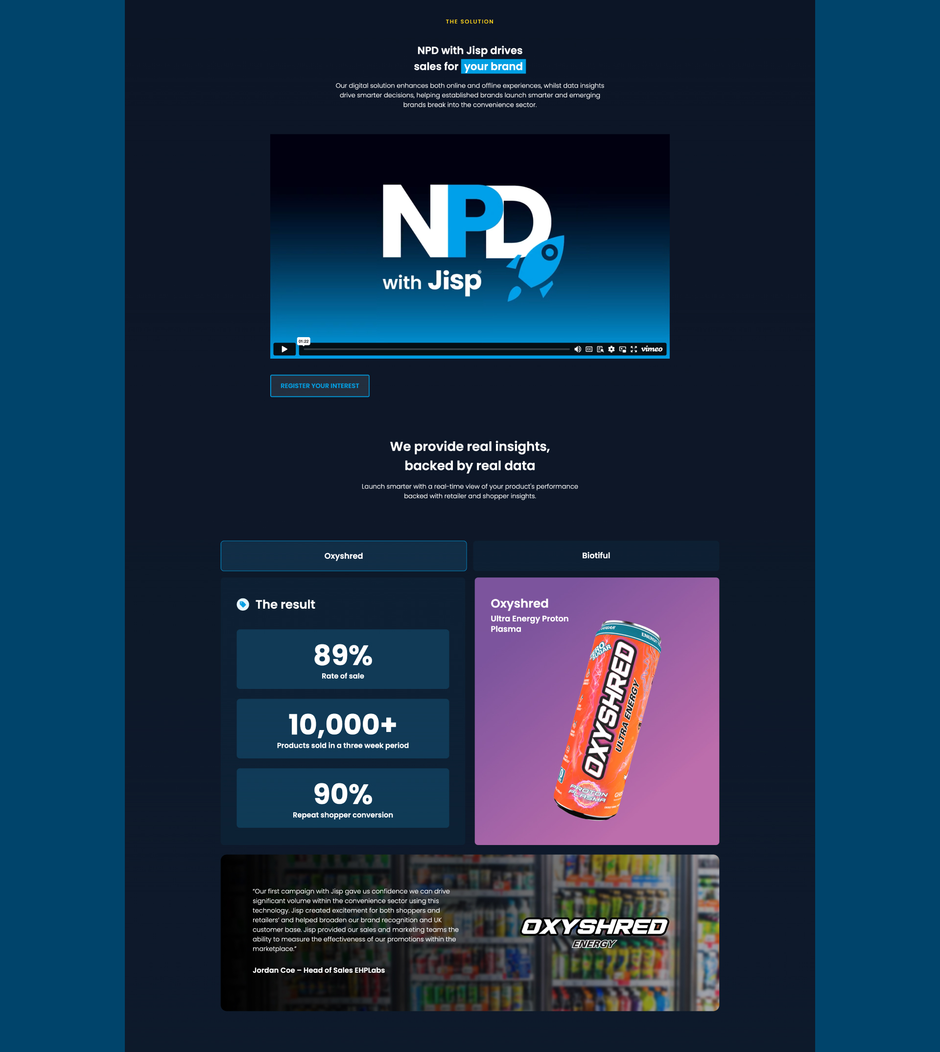 NPD Webpage Project Image