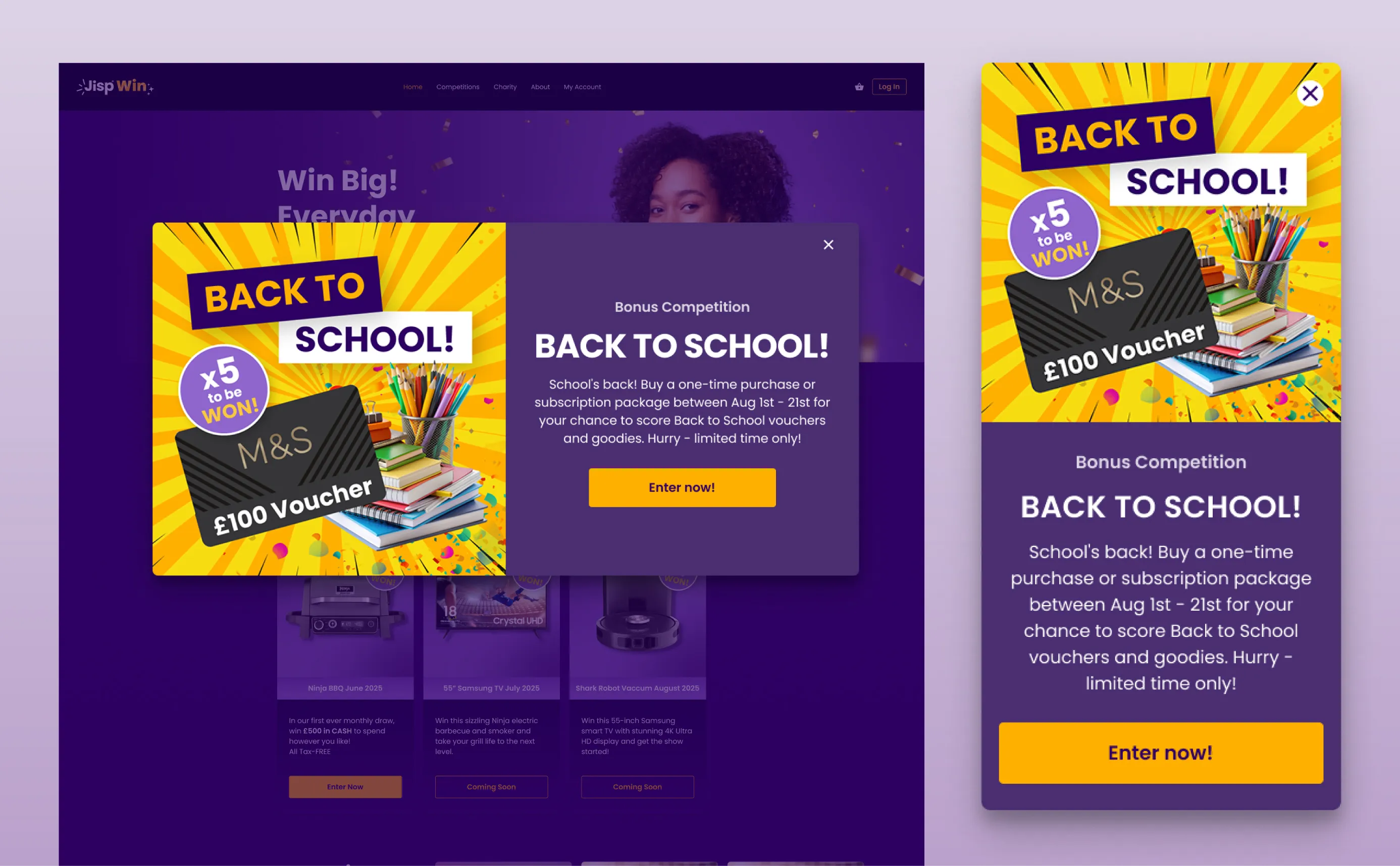 Visual design elements for JispWin's bonus campaigns, incorporating engaging graphics to attract user participation.