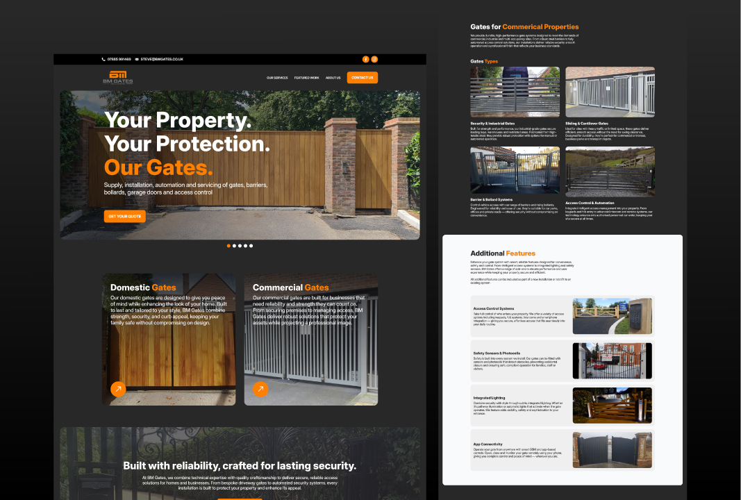 Scrolling Image Showing the work of James Brickell