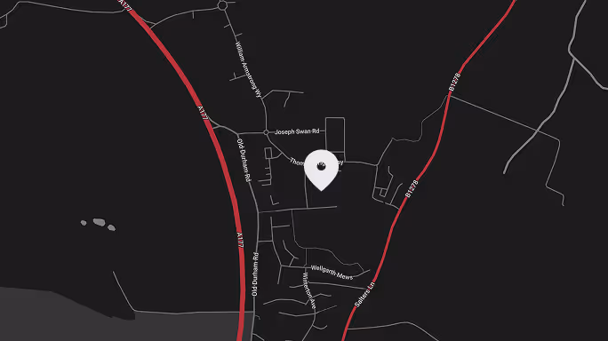 A map showing a specific location marked with a white pin.