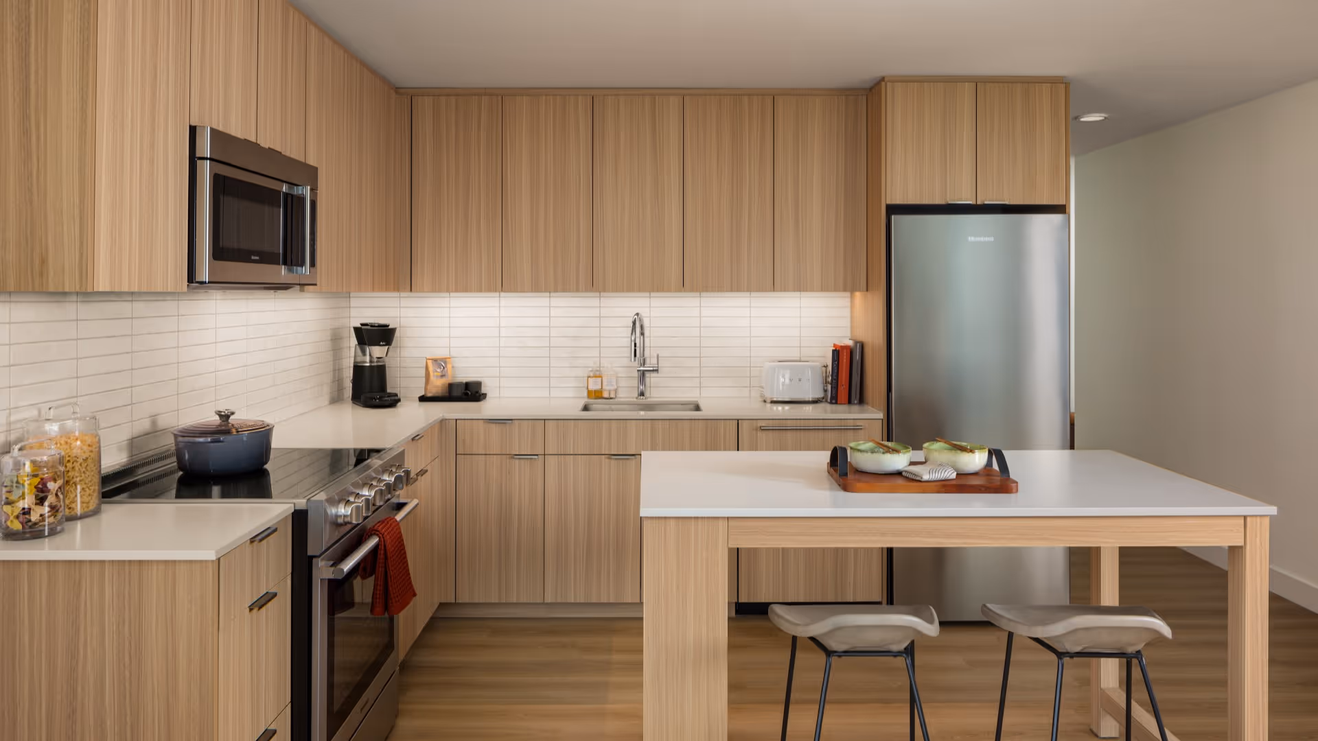 Photo of interior kitchen at Felix Apartments