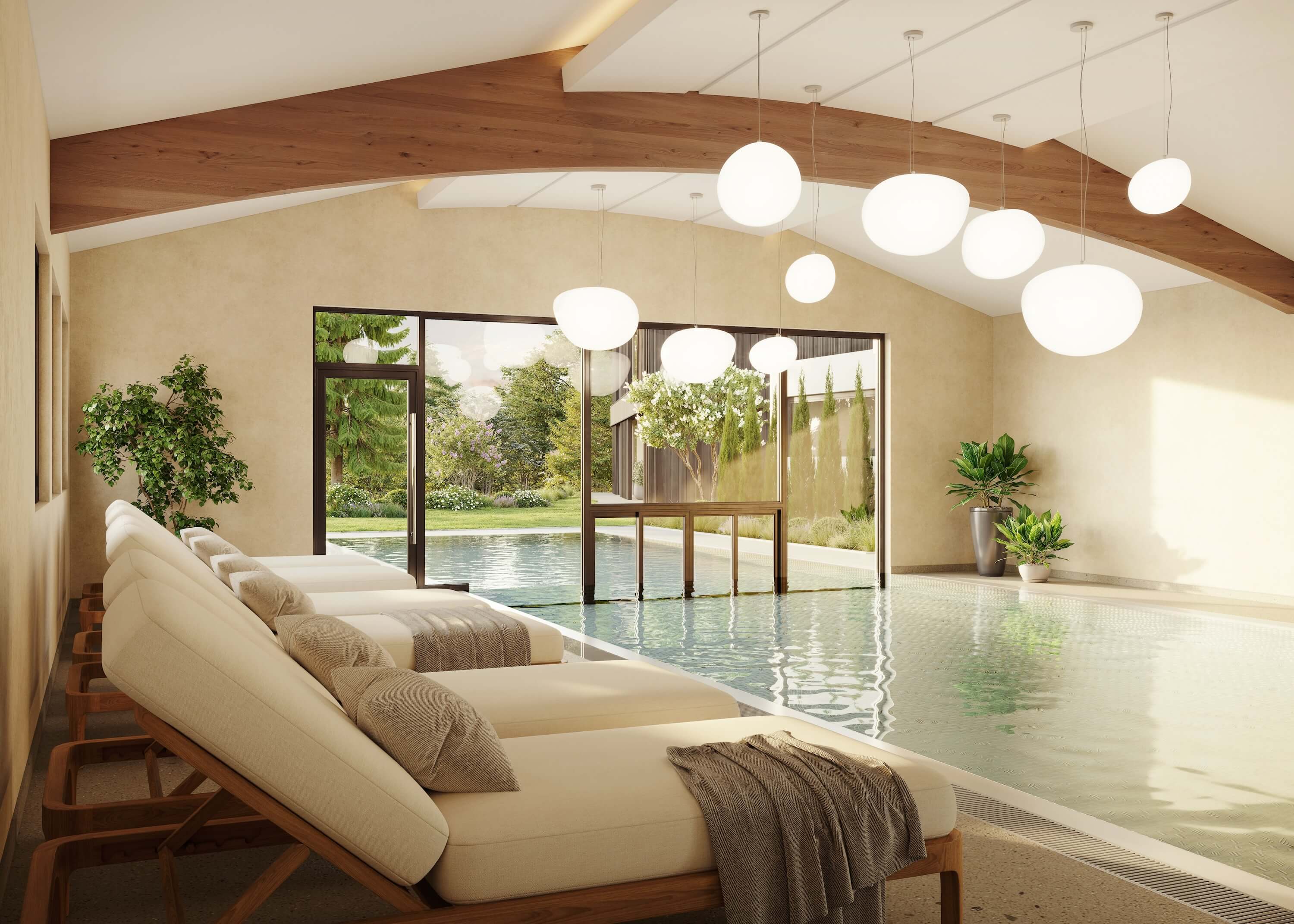 Wohnraum-Interior CGI-Visualisierung fur virtuellen Rundgang