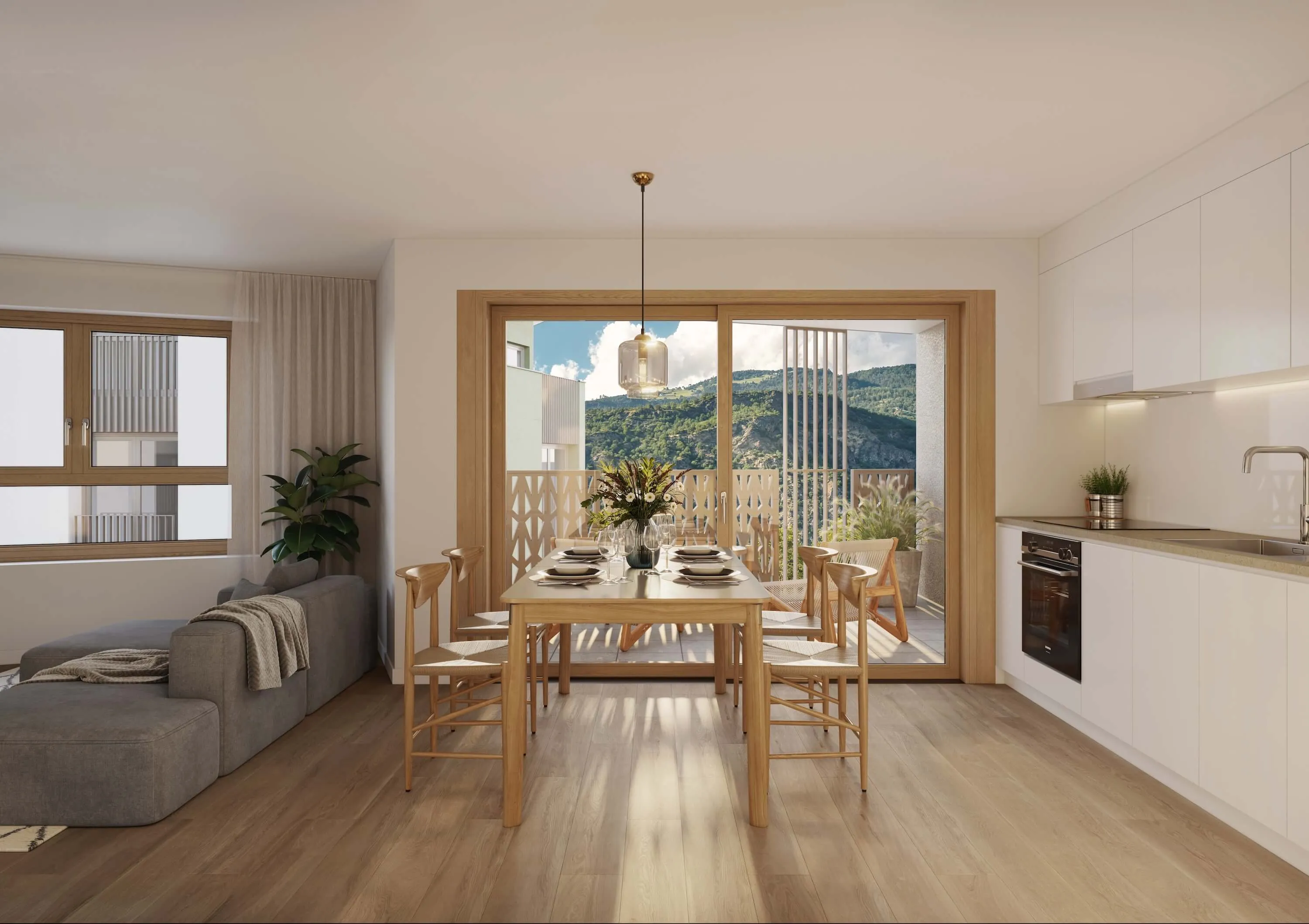 Innenarchitektur Tageslicht CGI-Rendering fur virtuellen Rundgang