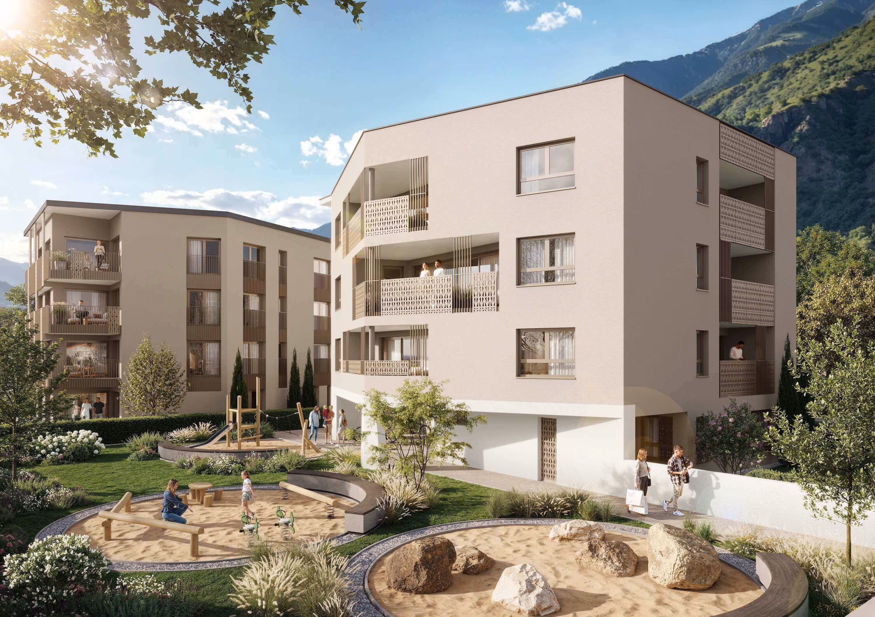 Urbane Wohnbauentwicklung Aussenvisualisierung