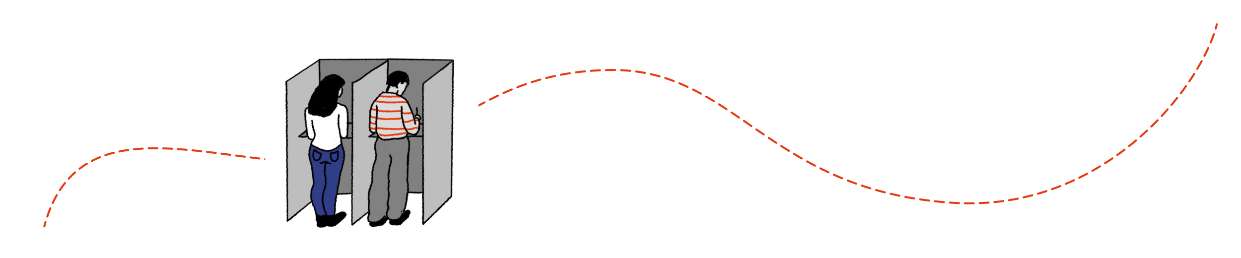 Illustration picture describing the "4.2 Different ways to vote: voting in person " module