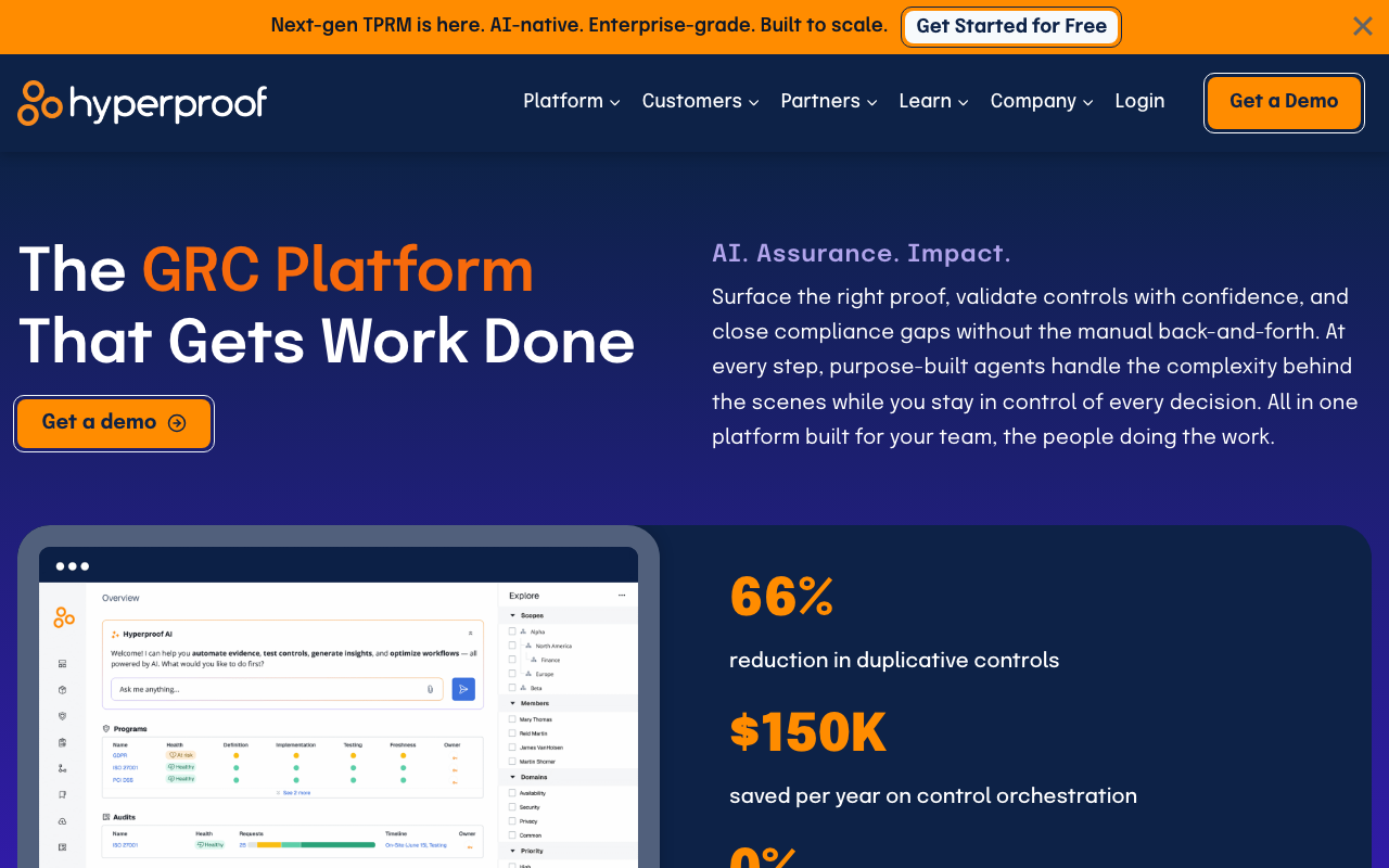 Hyperproof homepage