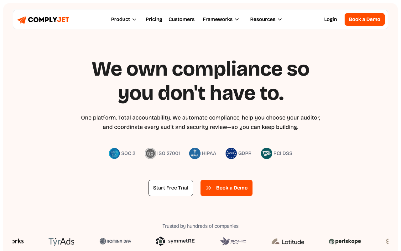ComplyJet homepage