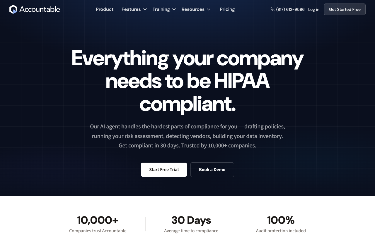 Accountable HQ homepage