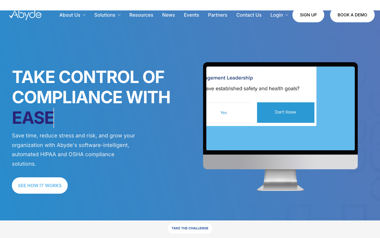 Abyde homepage