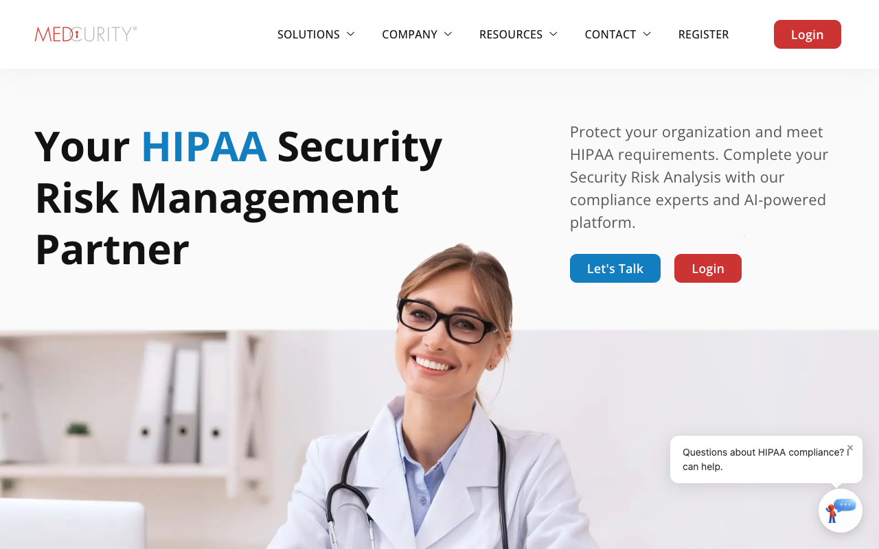 Medcurity homepage