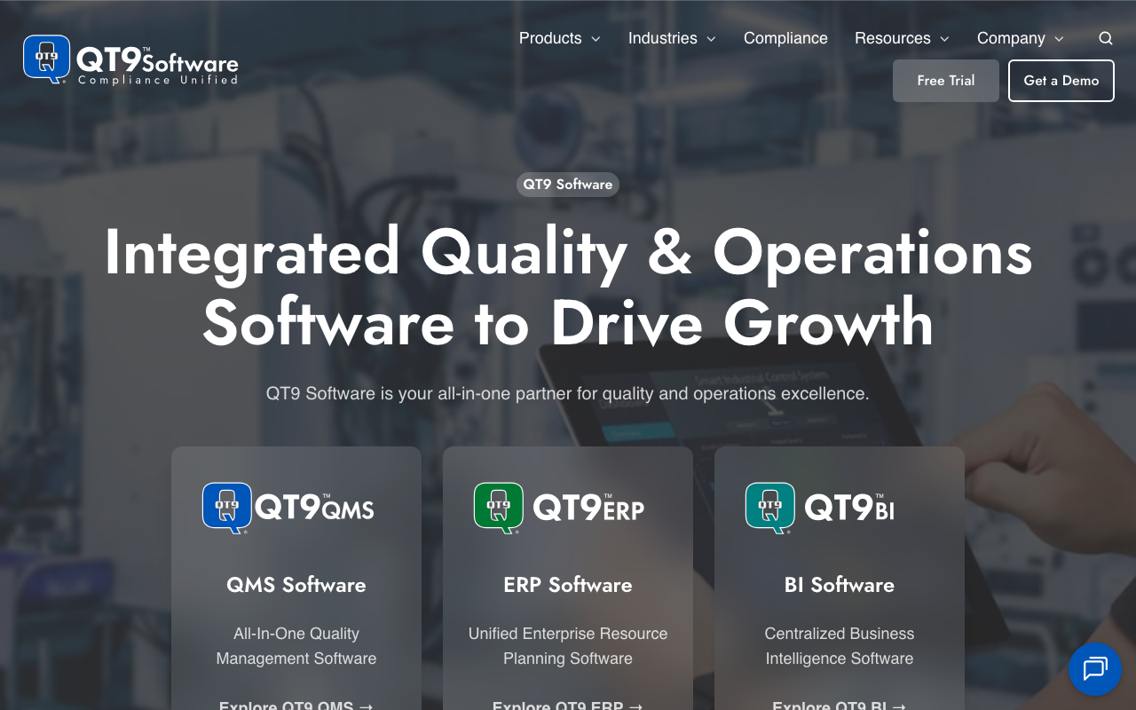 QT9 QMS homepage