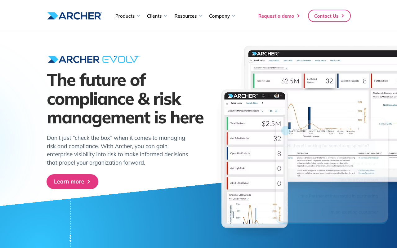 Archer homepage