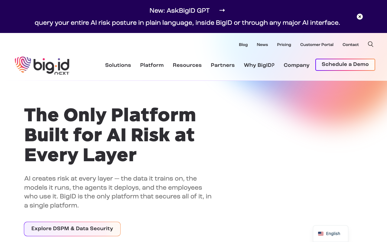 BigID homepage