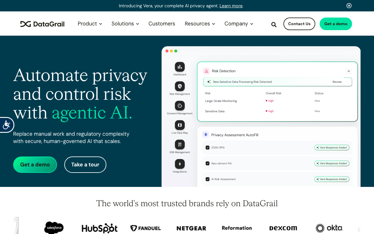 DataGrail homepage