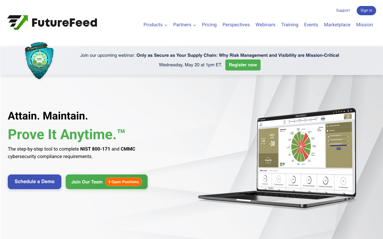 FutureFeed homepage