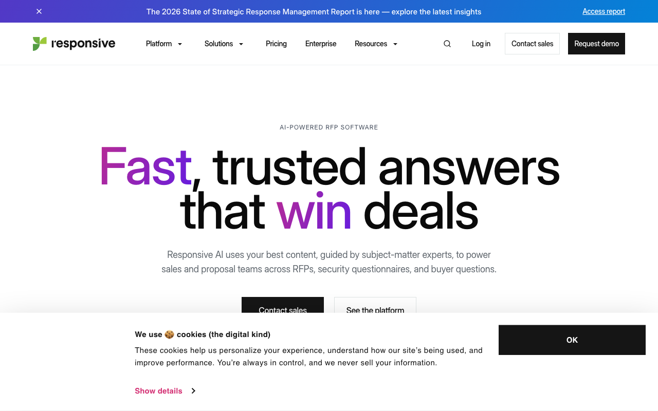 Responsive (formerly RFPIO) homepage