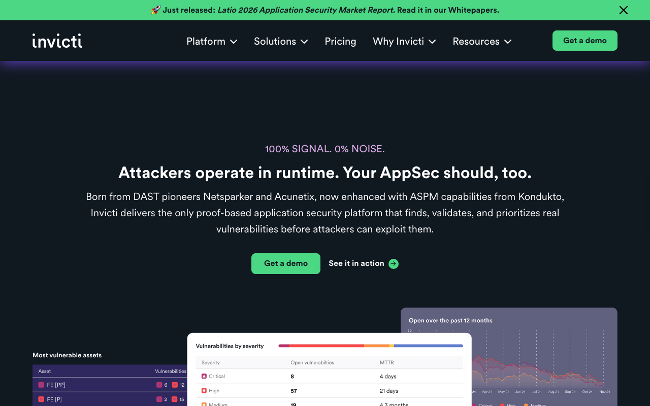 Invicti (Acunetix) homepage