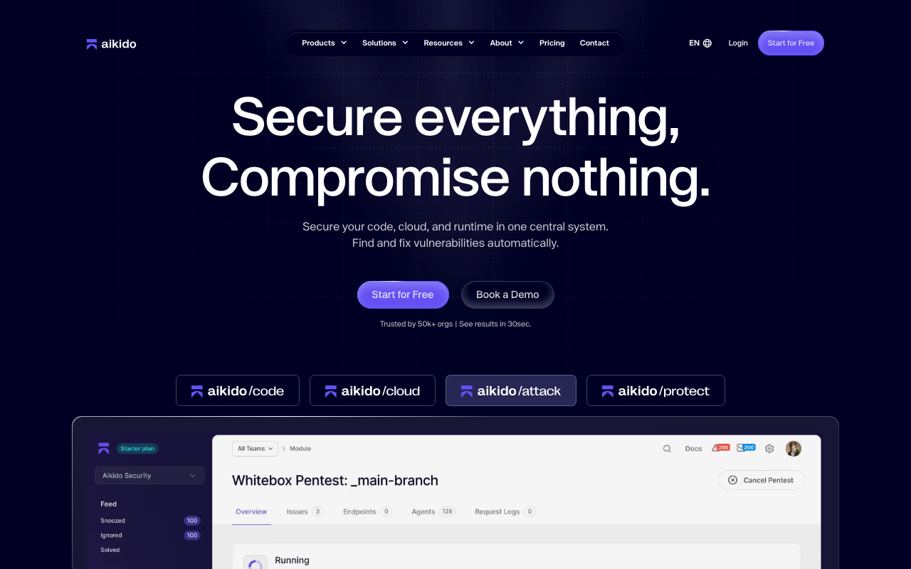 Aikido Security homepage