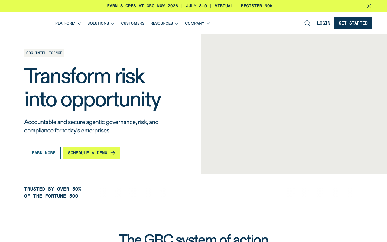 AuditBoard (now Optro) homepage