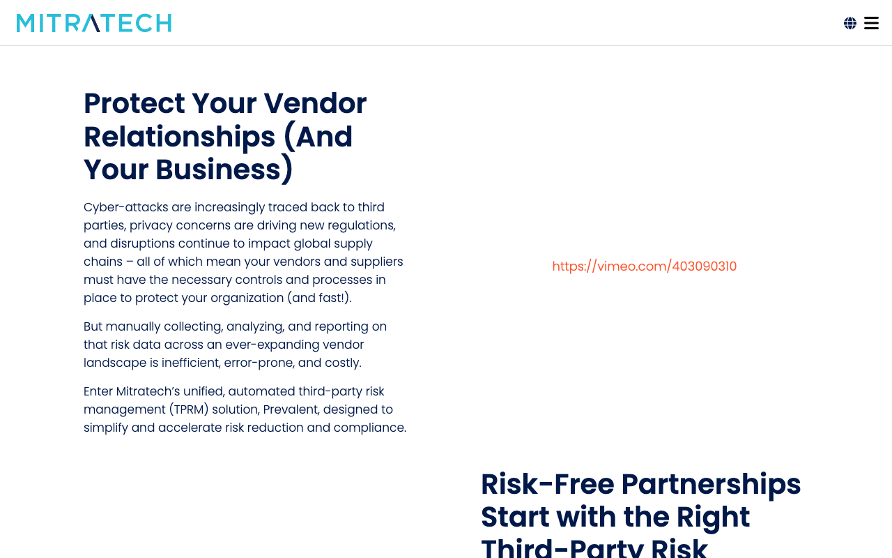 Prevalent homepage