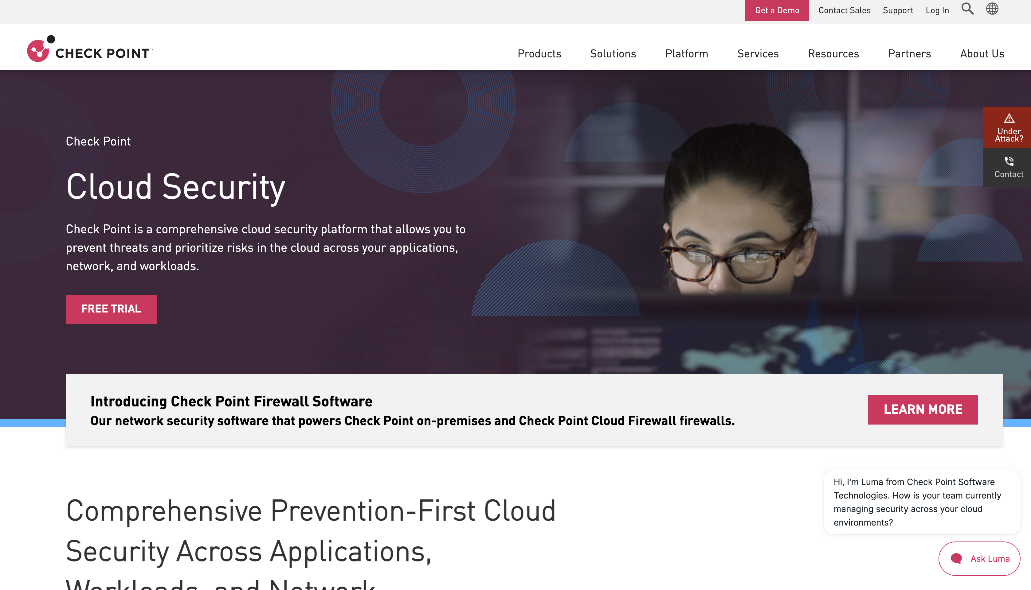 Check Point CloudGuard homepage