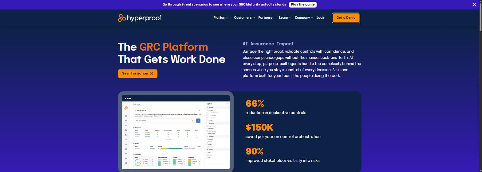 Hyperproof homepage