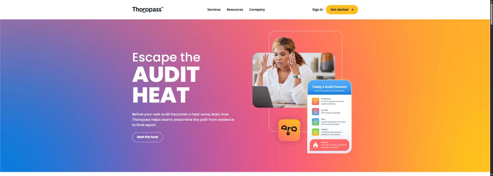 Thoropass homepage screenshot