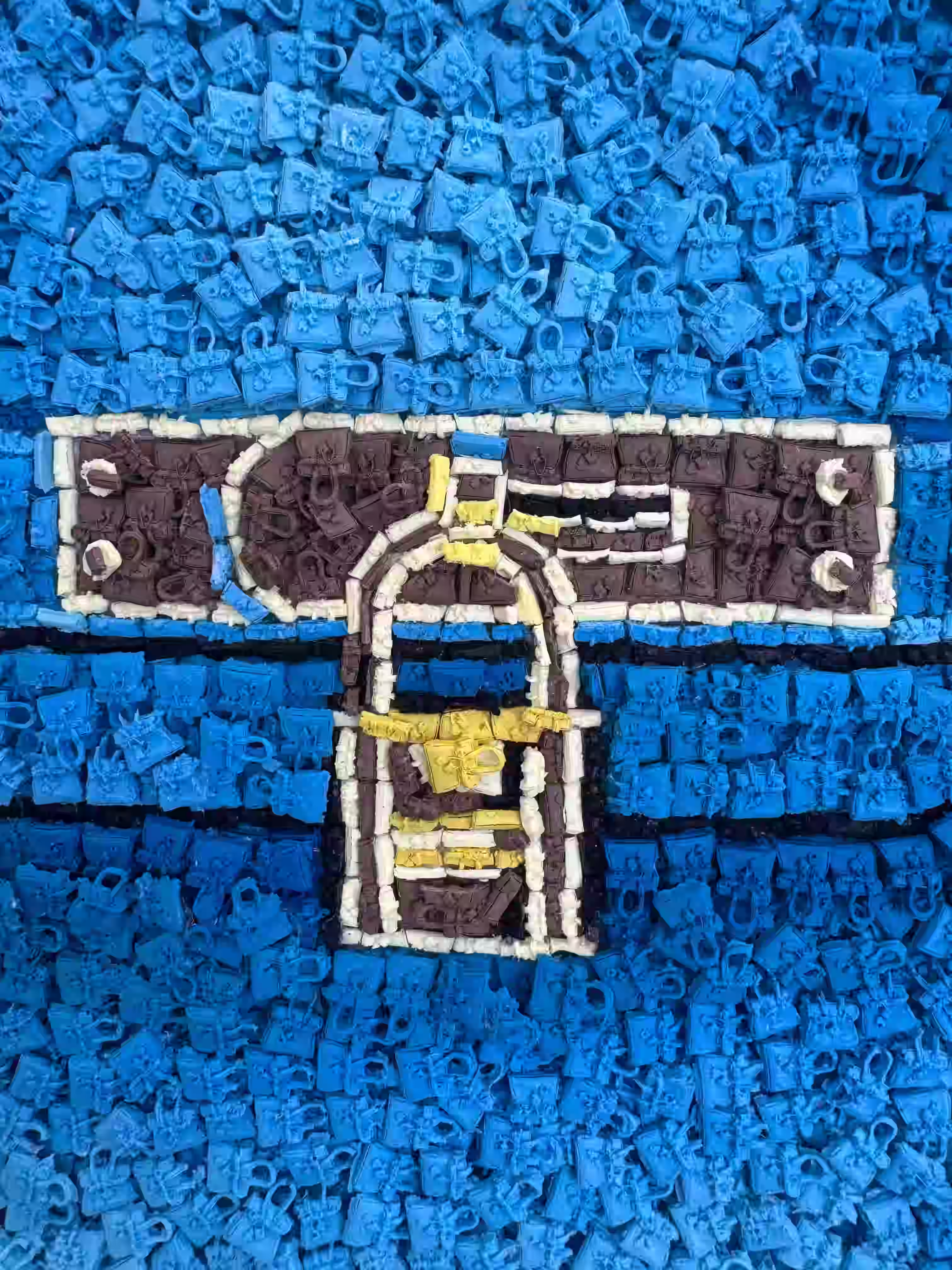 Carried Away Large Hermès Birkin bag mosaic by Kevin Champeny, view 2
