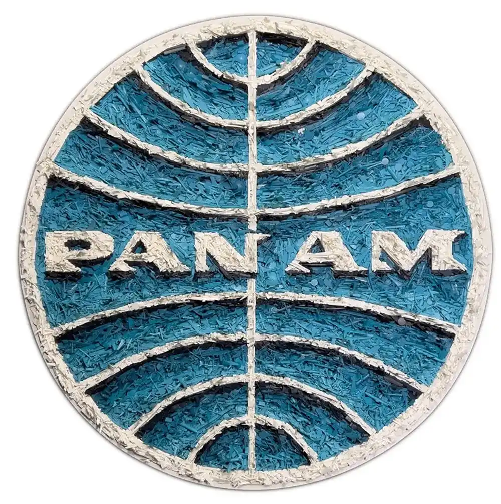 Pan Am golden age aviation mosaic by Kevin Champeny, 20,000 sculpted & hand cast aircrafts and Pan Am nostalgia
