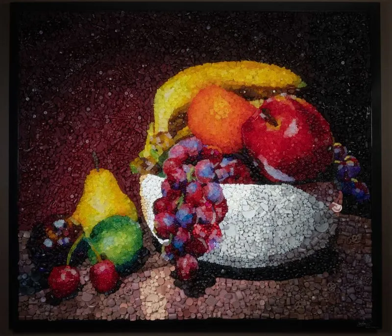 Nature's Candy mosaic by Kevin Champeny, 30,000 hand-cast candy pieces