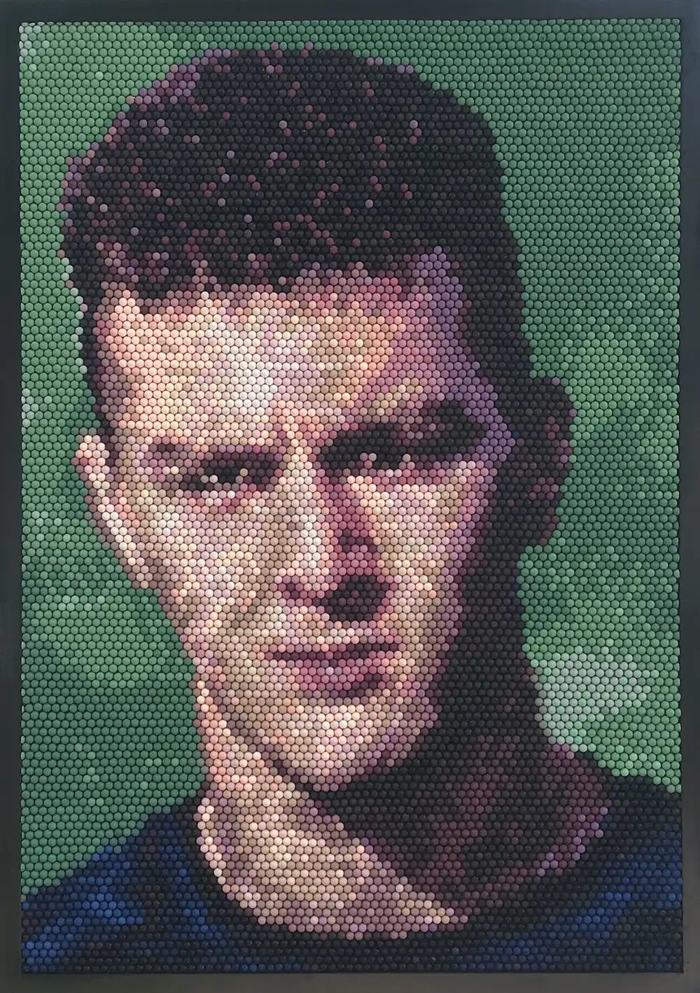 Luca mosaic by Kevin Champeny, 9,000 hand-cast soccer balls
