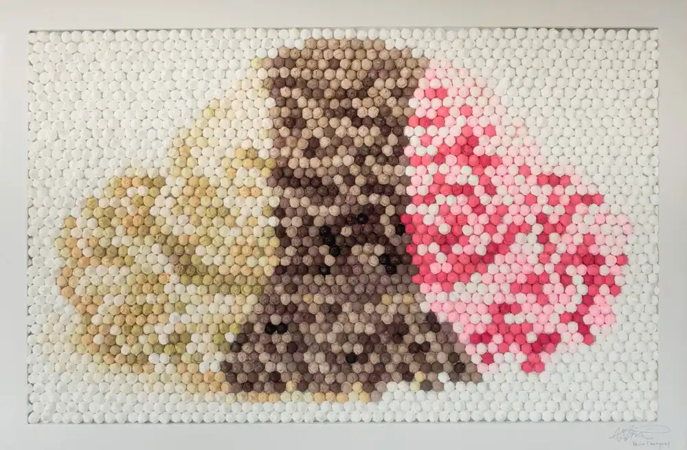 Perfect Scoop mosaic by Kevin Champeny, 3,000 hand-cast ice cream scoops