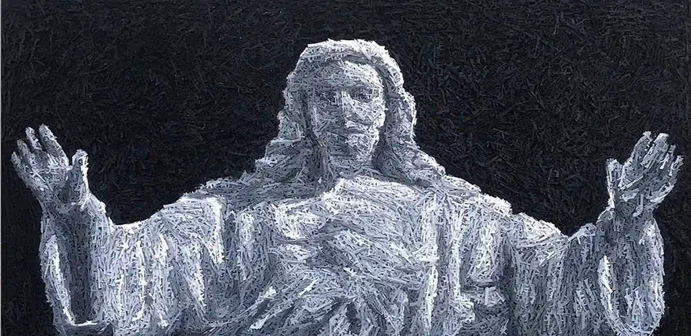 Protector mosaic by Kevin Champeny, 22,500 hand-cast guns