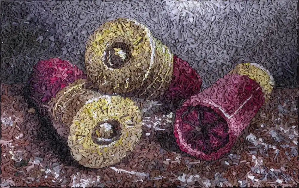 The Killing Field mosaic by Kevin Champeny, 12,500 hand-cast animal parts