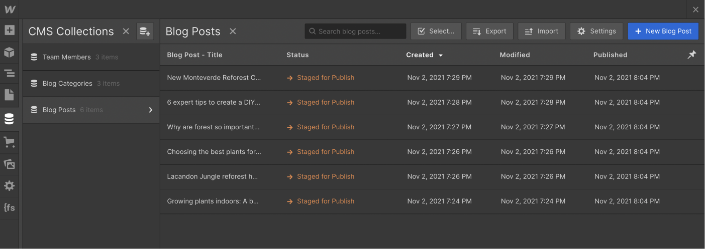 CMS Collection - Donate X Webflow Template