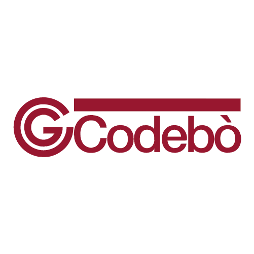 Logo di Codebò con la lettera G stilizzata in rosso.