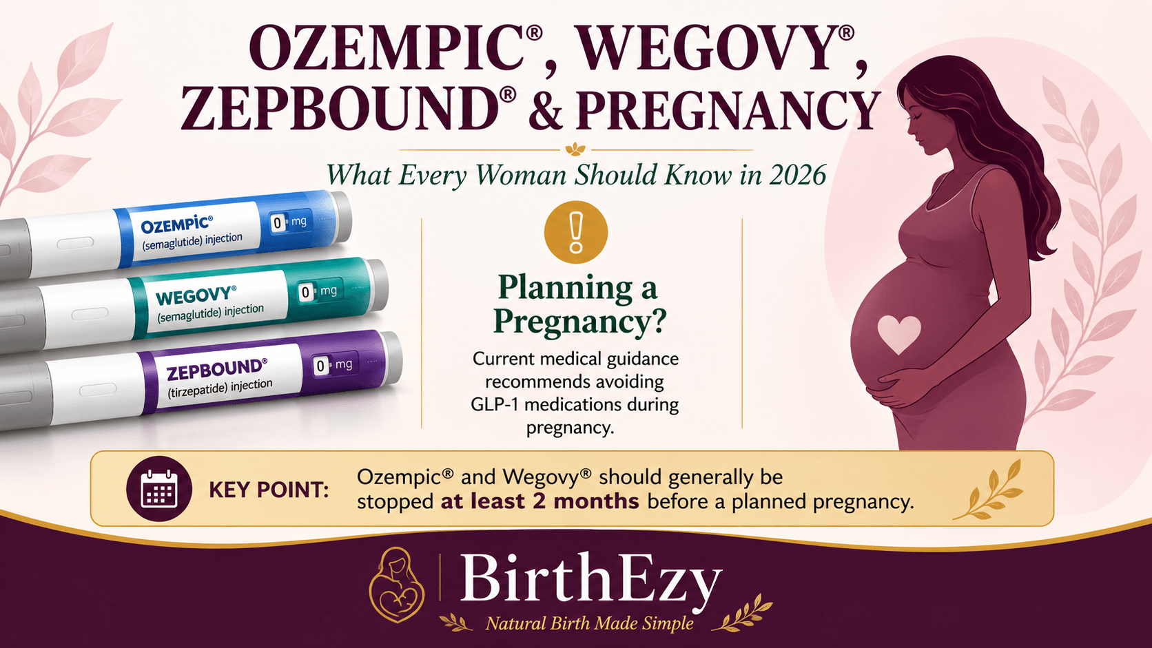 semaglutide pregnancy discontinue 2 months before planned pregnancy label BirthEzy