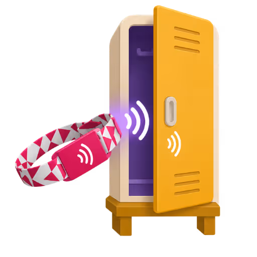 Casier connecté bracelet cashless