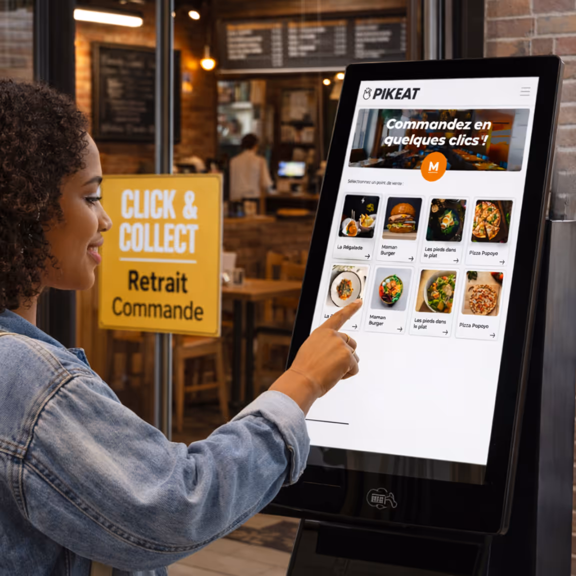 borne tactile de paiement