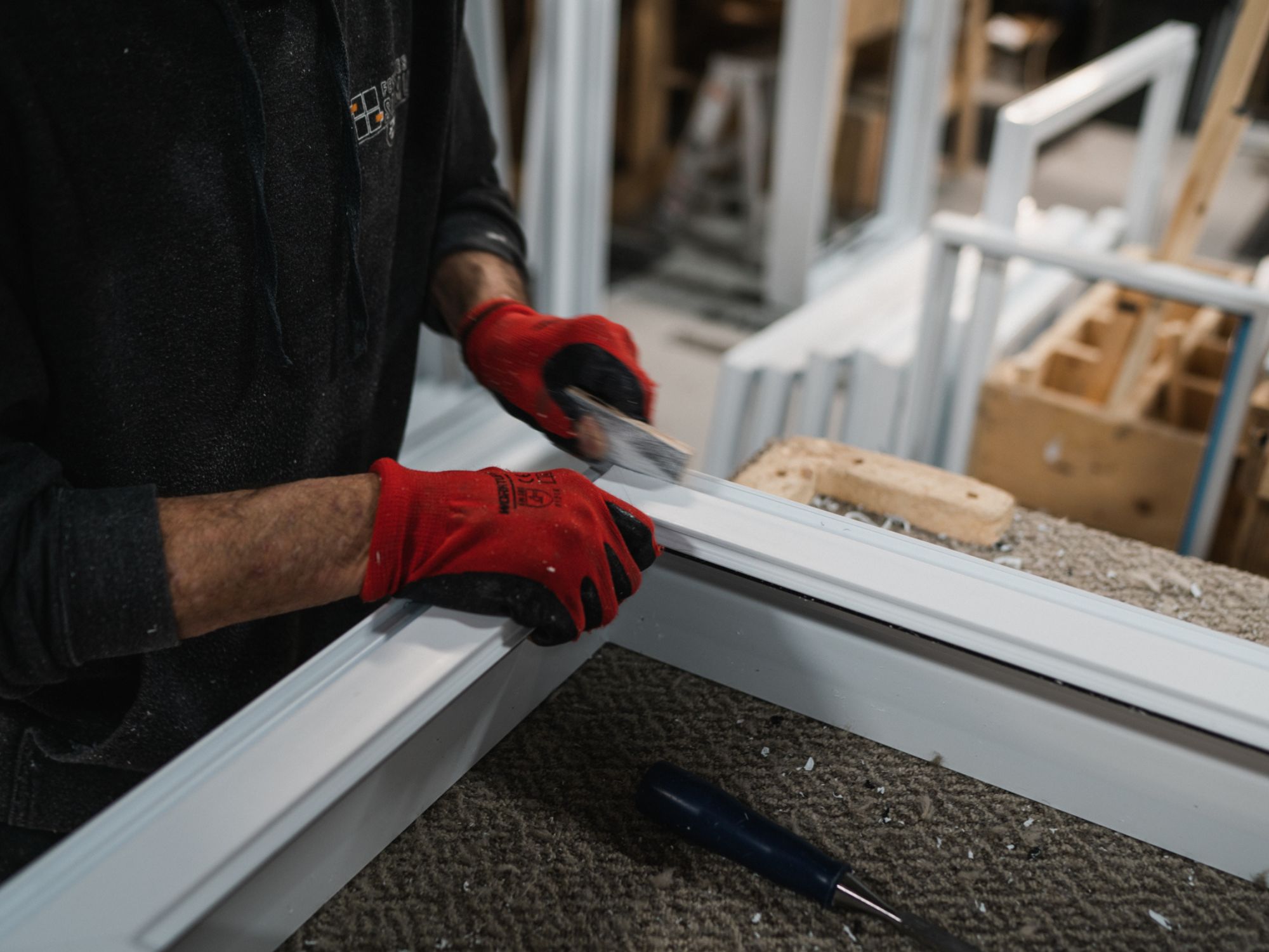 Fabrication d'une fenêtre de PVC