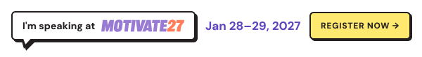 I'm speaking at Motivate27 email signature