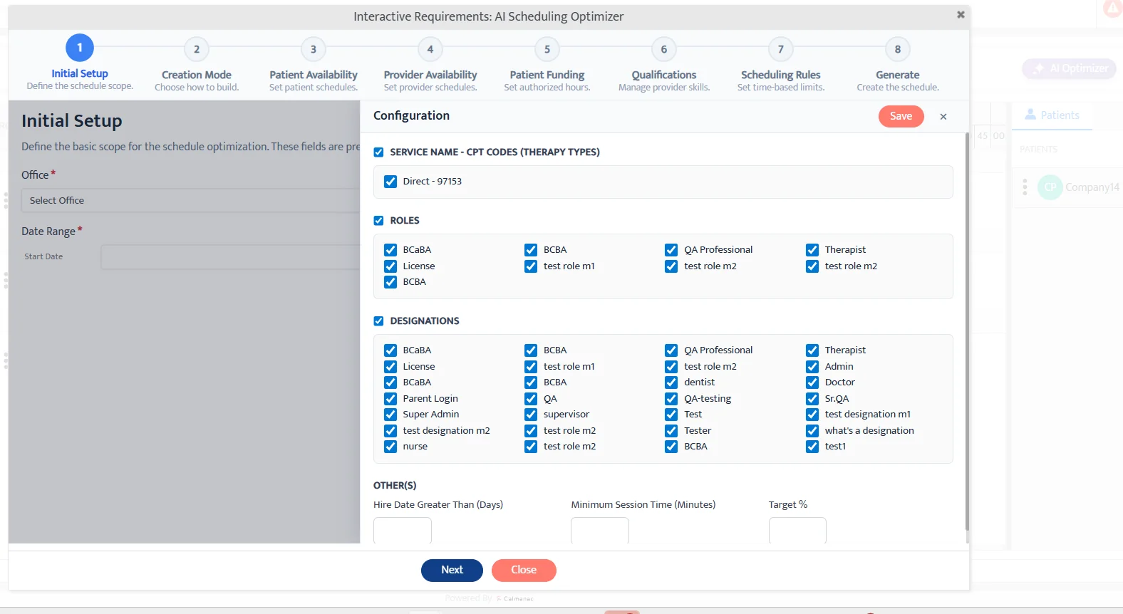 ai scheduler options dashboard