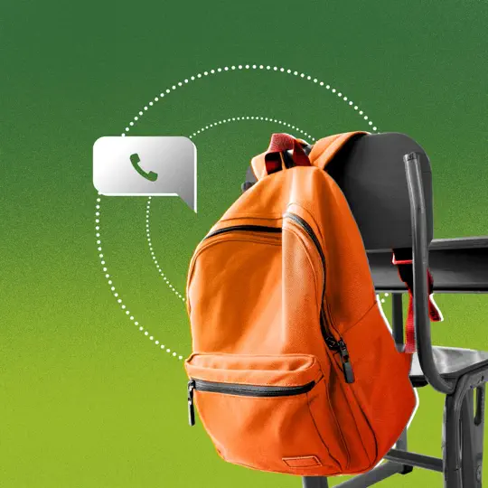 Image of headshots and the Phone free schools logo